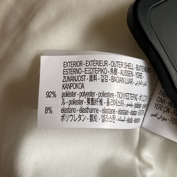 NWT. Zara White Rhinestone Midi Dress with V-neckline. Size S. - Picture 11 of 11